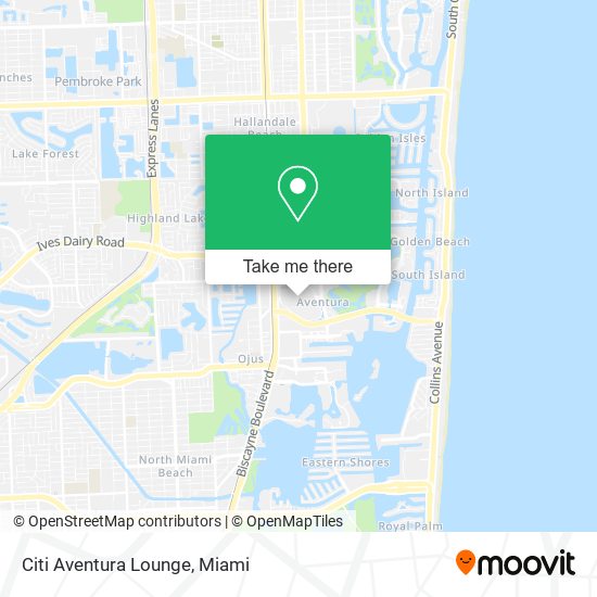 Citi Aventura Lounge map