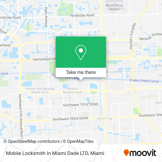 Mobile Locksmith In Miami Dade LTD map