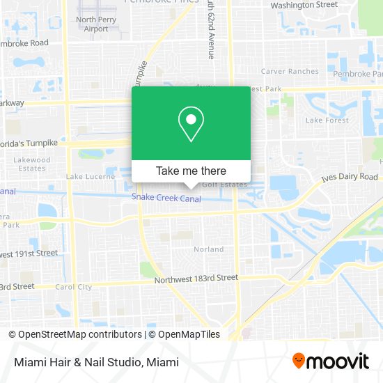 Mapa de Miami Hair & Nail Studio