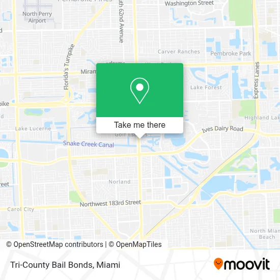 Tri-County Bail Bonds map