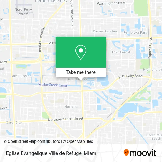 Eglise Evangelique Ville de Refuge map