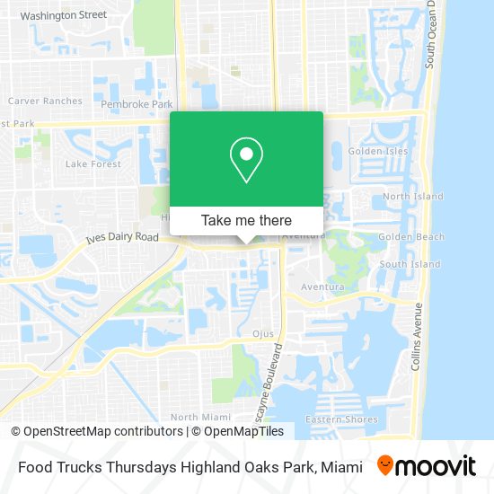 Food Trucks Thursdays Highland Oaks Park map