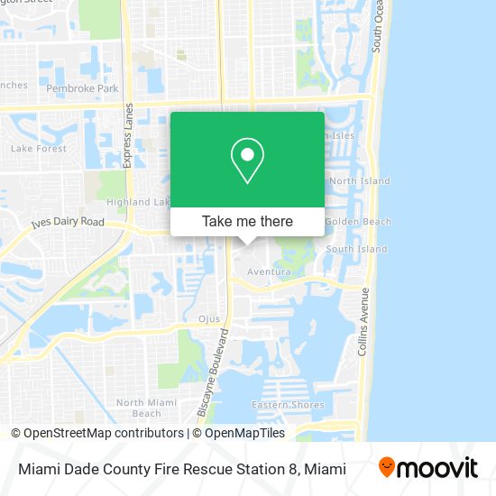 Mapa de Miami Dade County Fire Rescue Station 8