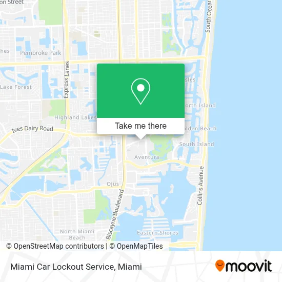 Miami Car Lockout Service map