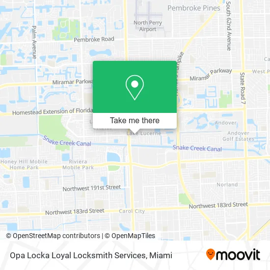 Opa Locka Loyal Locksmith Services map