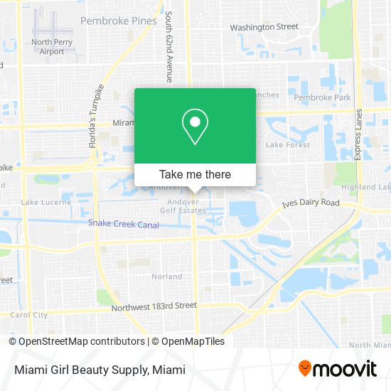 Mapa de Miami Girl Beauty Supply