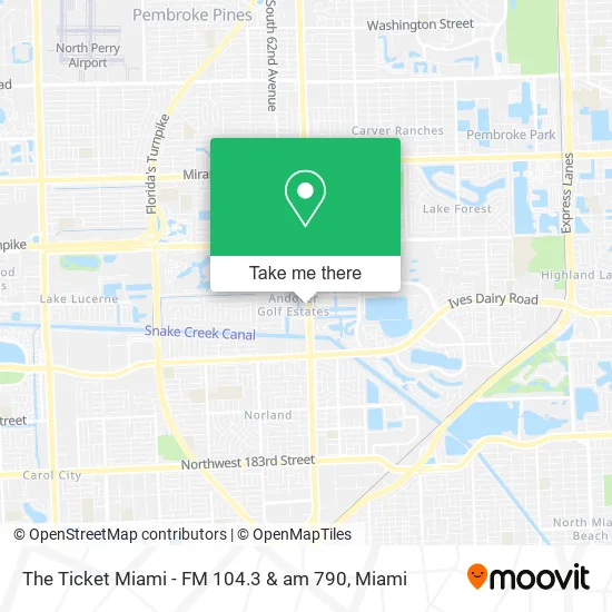 The Ticket Miami - FM 104.3 & am 790 map