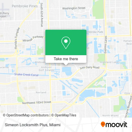 Simeon Locksmith Plus map