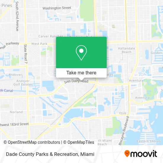 Dade County Parks & Recreation map