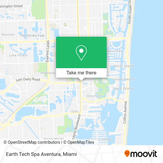 Earth Tech Spa Aventura map