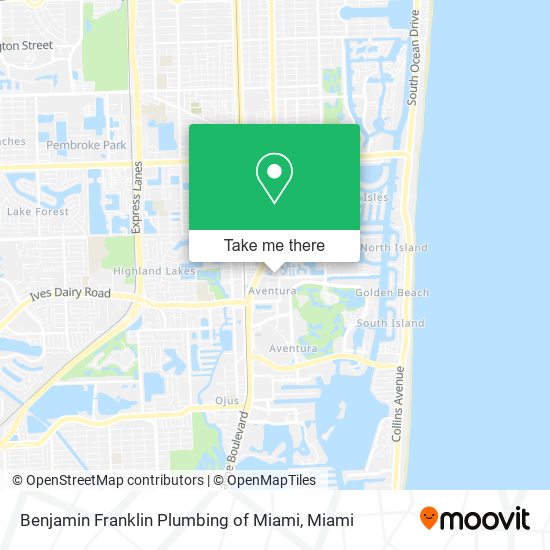 Mapa de Benjamin Franklin Plumbing of Miami