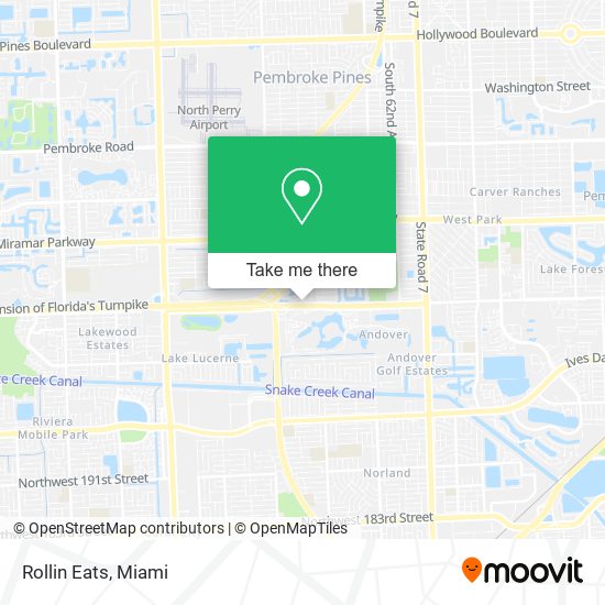 Rollin Eats map