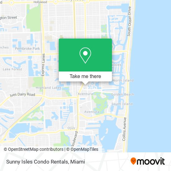 Mapa de Sunny Isles Condo Rentals