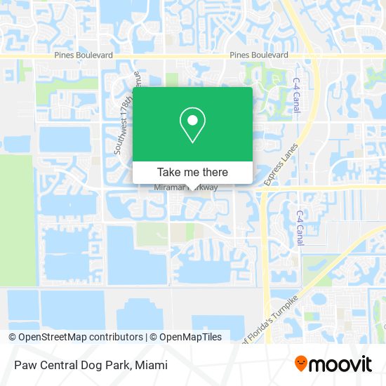 Paw Central Dog Park map