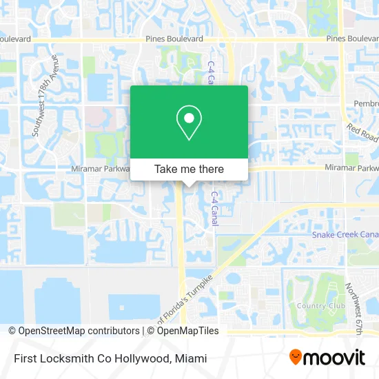 First Locksmith Co Hollywood map