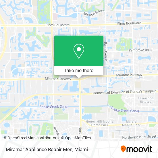 Mapa de Miramar Appliance Repair Men