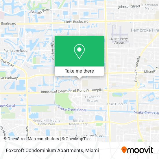 Mapa de Foxcroft Condominium Apartments