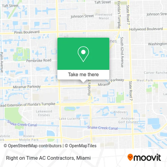 Right on Time AC Contractors map