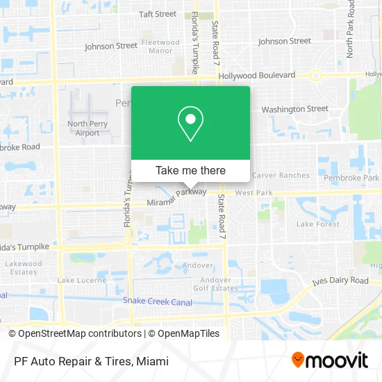 PF Auto Repair & Tires map