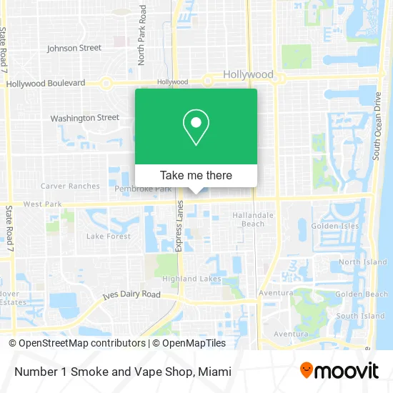 Number 1 Smoke and Vape Shop map