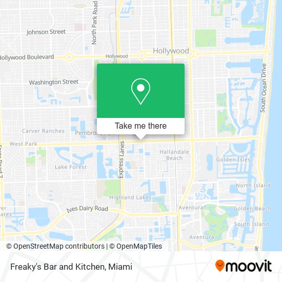 Freaky's Bar and Kitchen map
