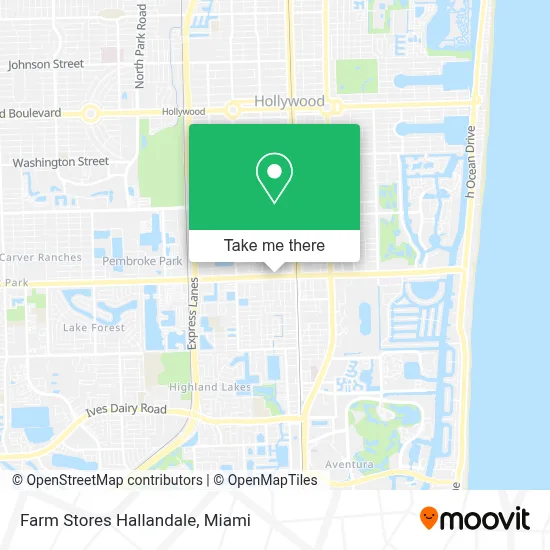 Farm Stores Hallandale map