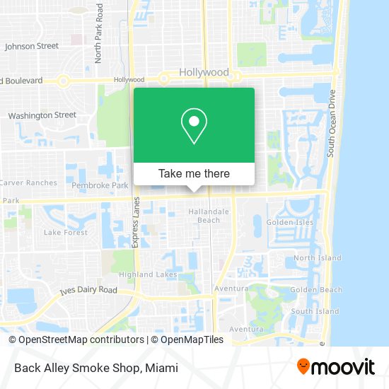 Mapa de Back Alley Smoke Shop