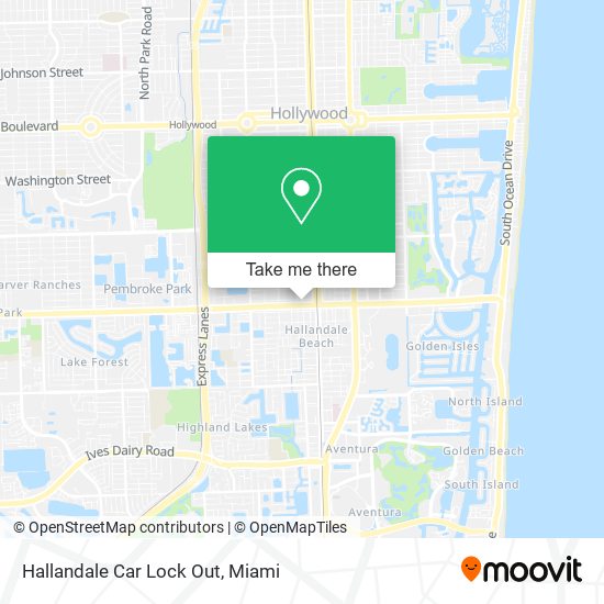 Mapa de Hallandale Car Lock Out