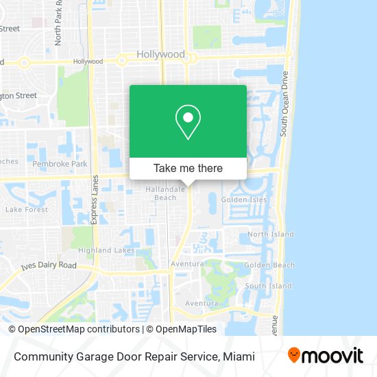 Community Garage Door Repair Service map