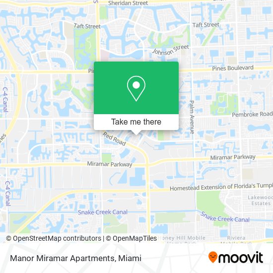 Manor Miramar Apartments map