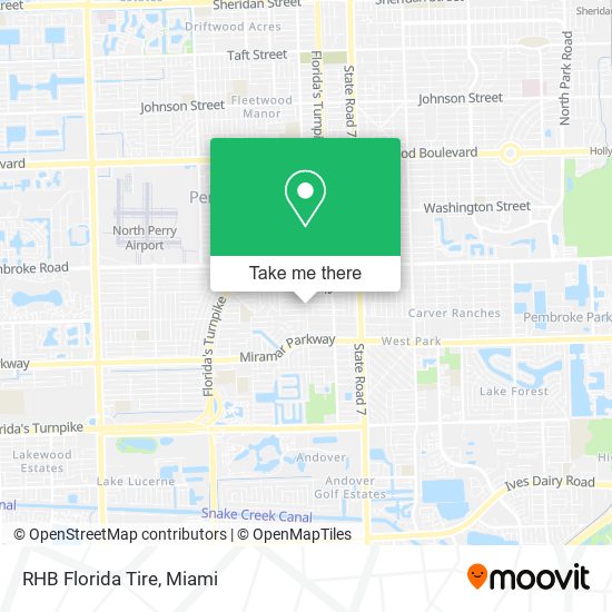 Mapa de RHB Florida Tire