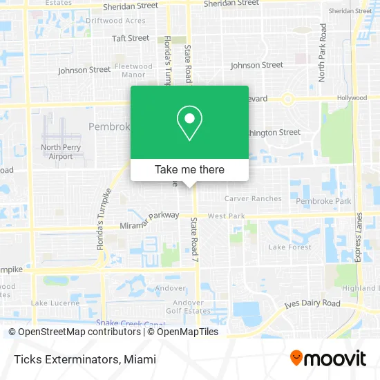Ticks Exterminators map