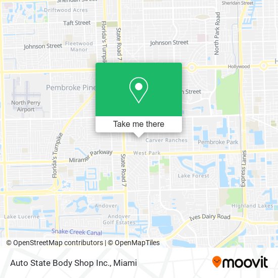 Mapa de Auto State Body Shop Inc.