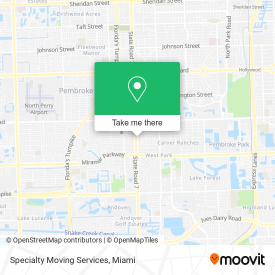 Mapa de Specialty Moving Services