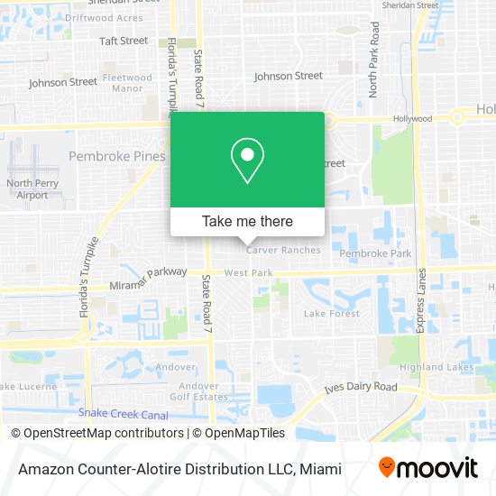 Mapa de Amazon Counter-Alotire Distribution LLC