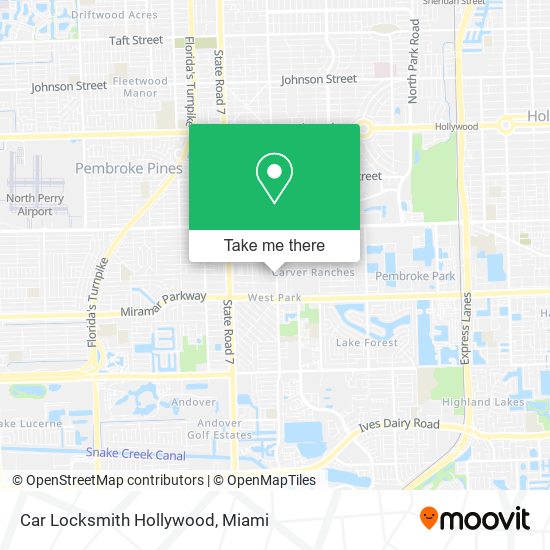 Mapa de Car Locksmith Hollywood