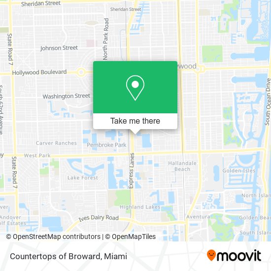 Mapa de Countertops of Broward
