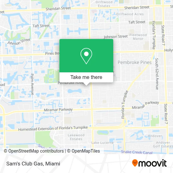 Sam's Club Gas map