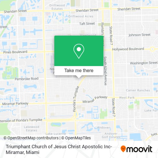 Mapa de Triumphant Church of Jesus Christ Apostolic Inc- Miramar