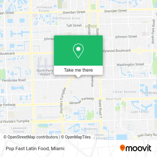 Pop Fast Latin Food map