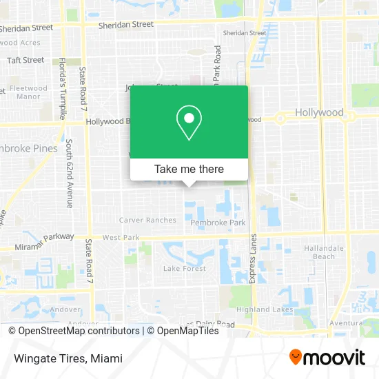 Wingate Tires map