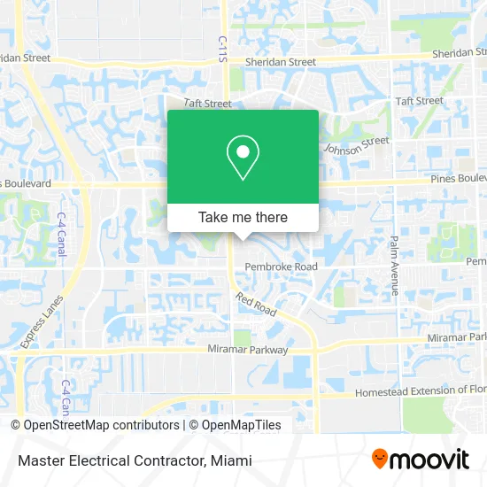 Master Electrical Contractor map