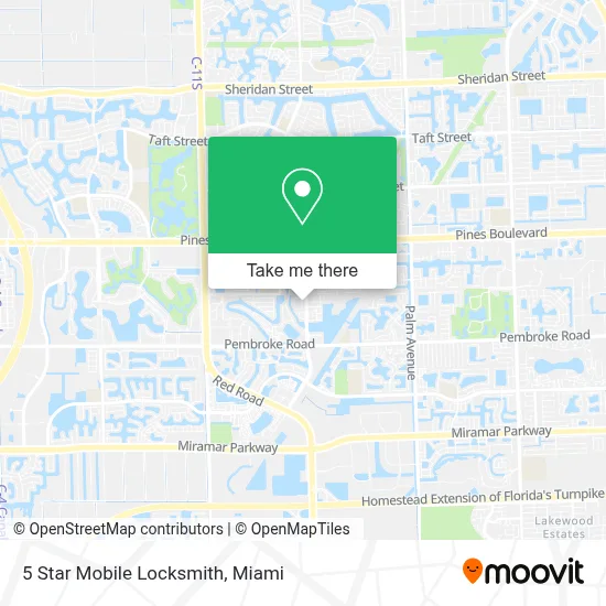 5 Star Mobile Locksmith map