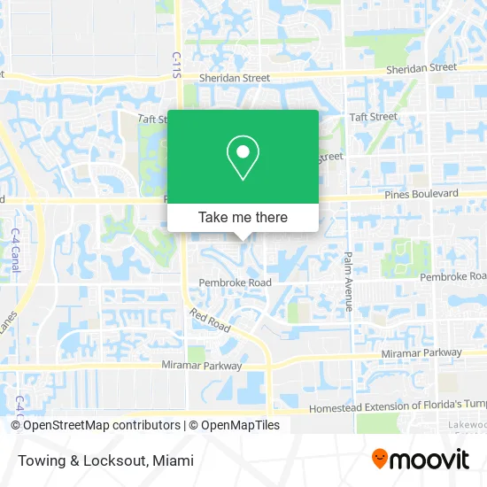 Towing & Locksout map