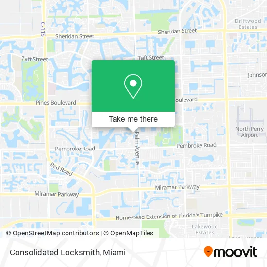Consolidated Locksmith map