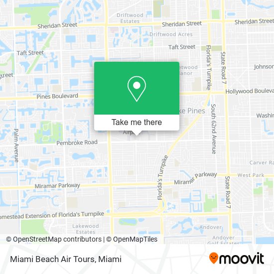 Mapa de Miami Beach Air Tours