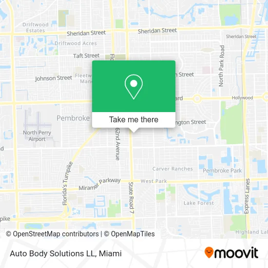 Auto Body Solutions LL map