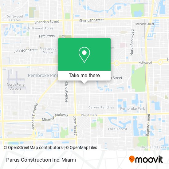 Mapa de Parus Construction Inc
