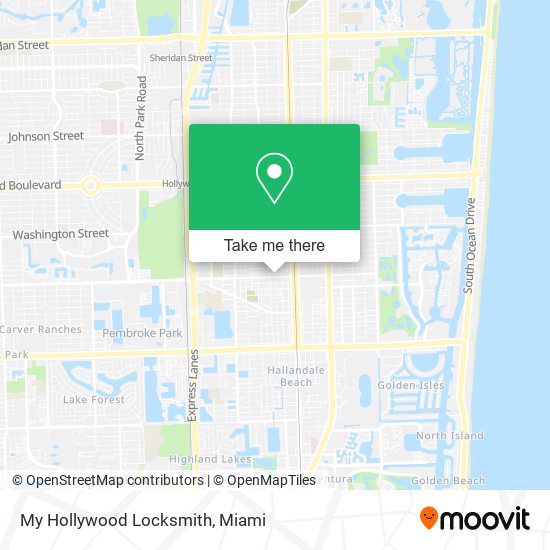 My Hollywood Locksmith map