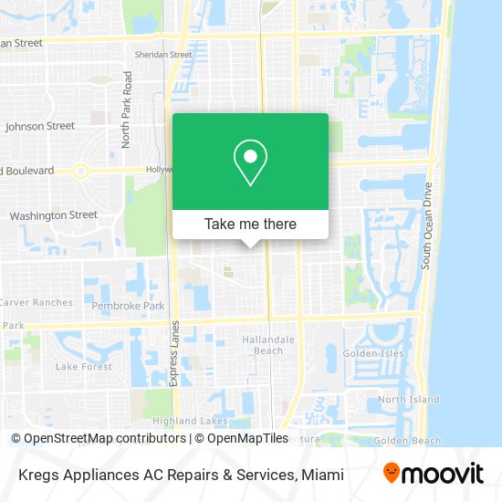 Kregs Appliances AC Repairs & Services map